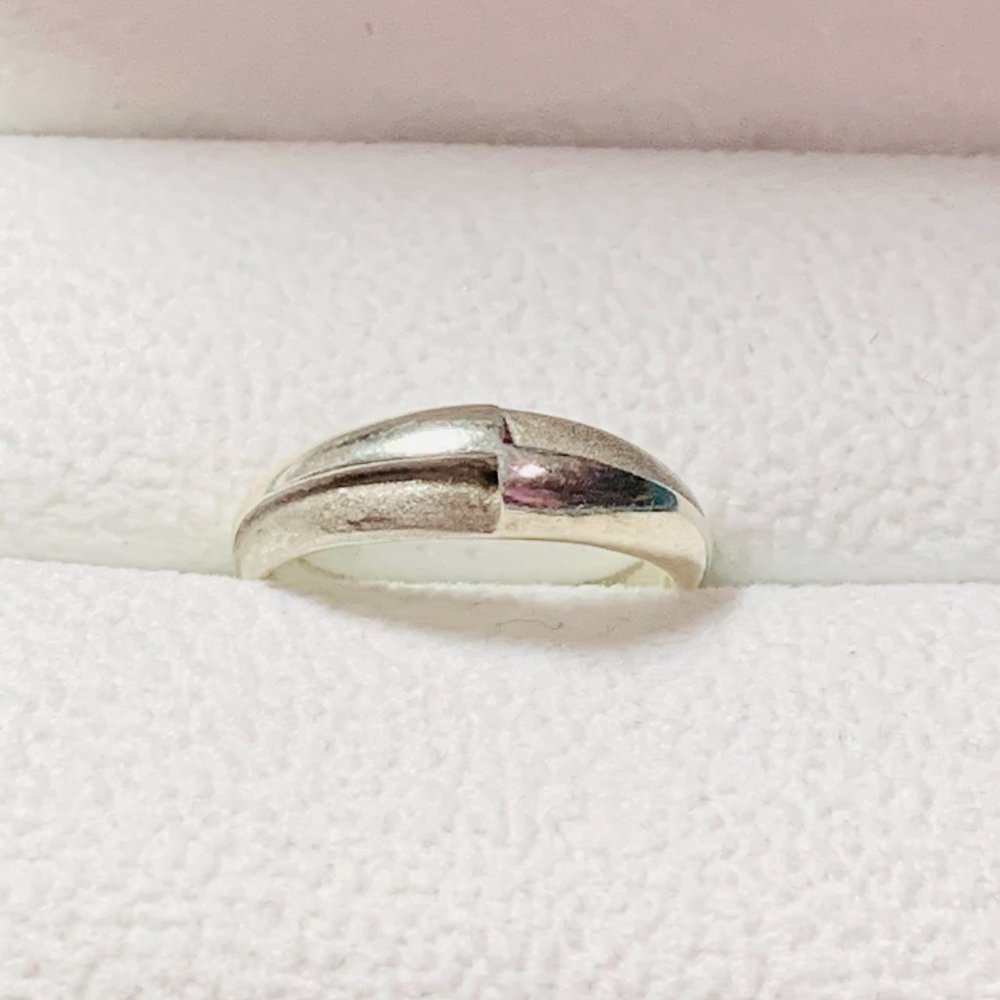 Y2K Vintage 90s 925 Sterling Silver Geometric Ring